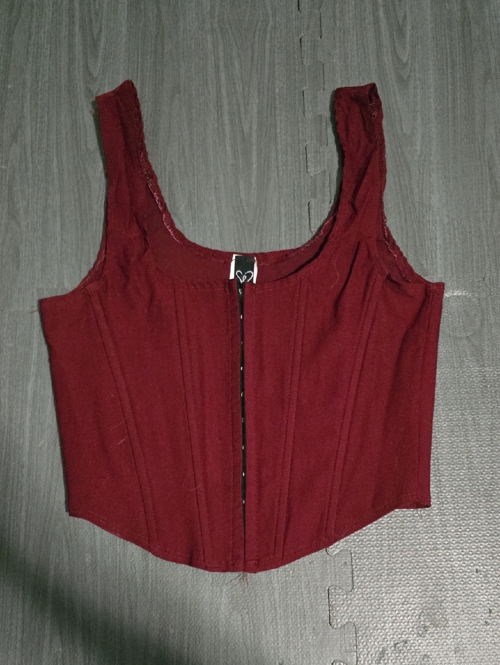 Windsor Burgundy Corset-Style Top